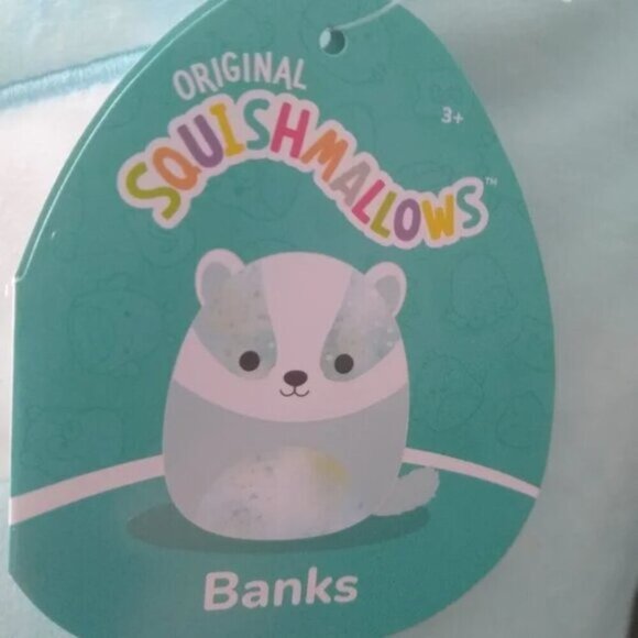 Original Kellytoy Big Squishmallow Banks the Badger size 16" Stuffed Animal Toy - Picture 3 of 6